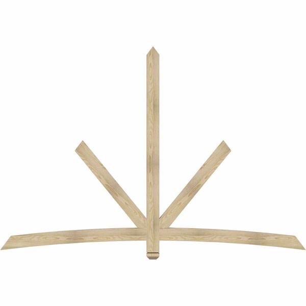 Ekena Millwork Alberta Rough Sawn Timber Gable Bracket, Douglas Fir, 96"W x 64"H x 2"D x 4"F, 16/12 Pitch GBW096X64X0204ALB00RDF - main